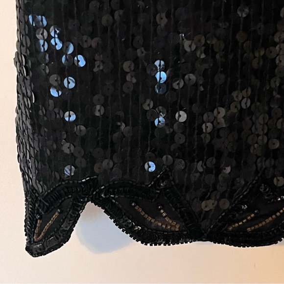 Vintage Braemar by Jeremy Scott 80s glam sequin beaded silk blouse womens medium - Picture 7 of 12